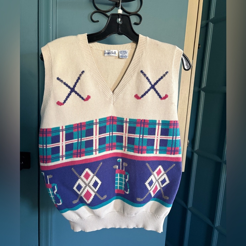 Vintage Jean Bell Golf Sweater Vest